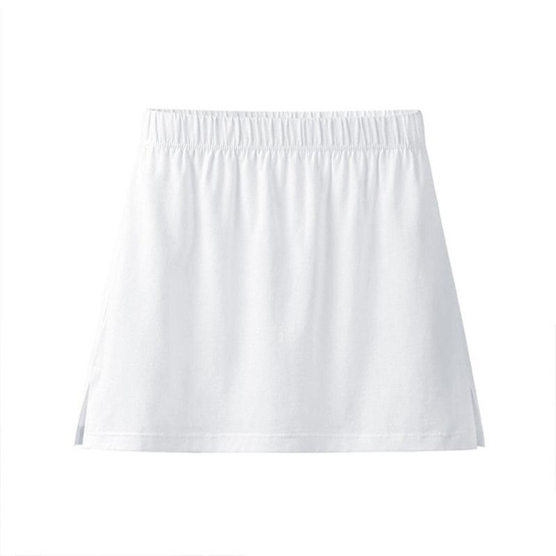 Fashion Hack Mini Skirt Shirt Extenders Adjustable Layering Fake Top Lower-Sweep - White V528-MINISKIRTSHIRT-WHITE-281212
