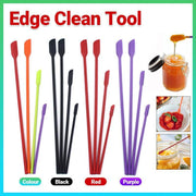 4X Silicone Mini Spatula Jar Scraper Scoop Tip Long Spatula Cosmetic Bottle B8A3 - Black V528-MINISPATULA-BLACK-4PCS-49574
