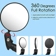 Adjustable Bicycle Rearview Mirror Convex Lens for MTB and Road Bikes V528-MIRROR-26845