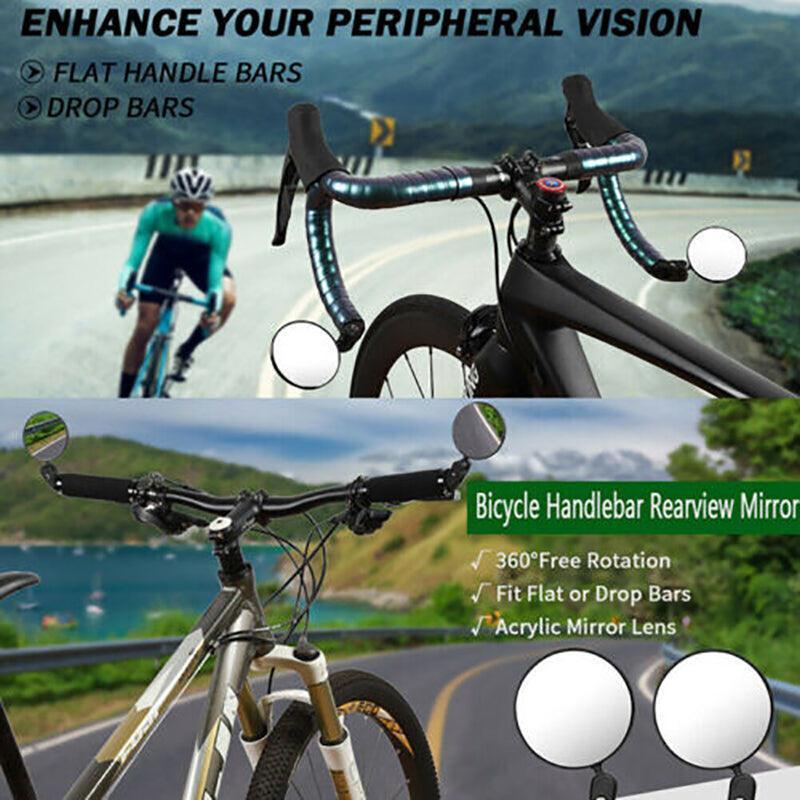 Adjustable Bicycle Rearview Mirror Convex Lens for MTB and Road Bikes V528-MIRROR-26845