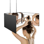 3Way Makeup Mirror for Hair Cutting Styling Hanging Beauty Tool Adjustable V528-MIRROR-BLACK-899122