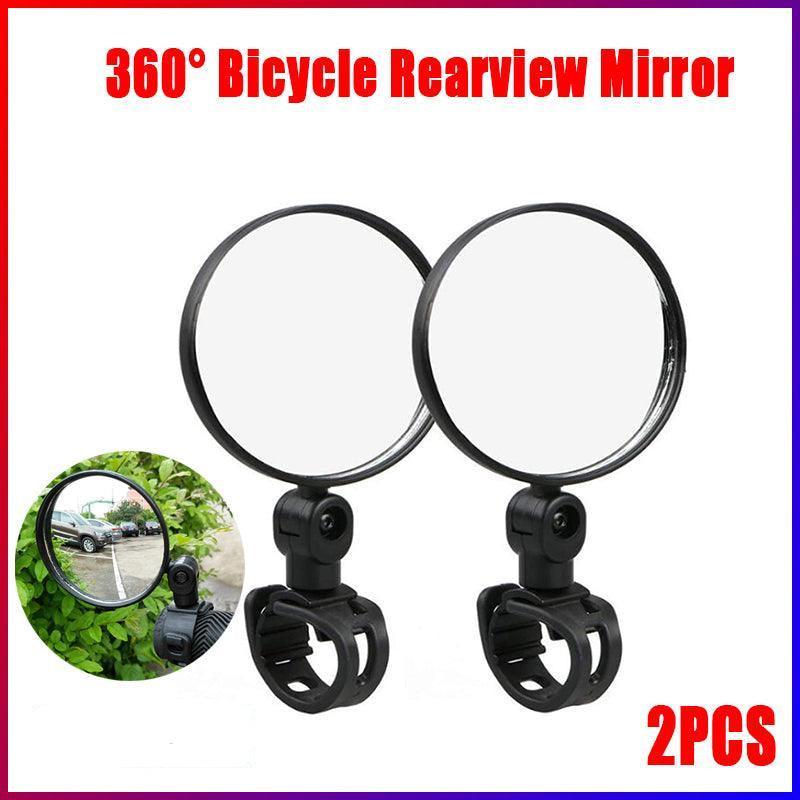 2PCS 360 Degree Bicycle Rearview Mirror Handlebar Mount Adjustable V528-MIRRORHANDLEBAR-2PCS-353266