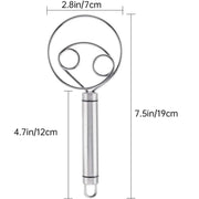 Stainless Steel Double Eye Coil Flour Mixer Household Baking Tool Egg Beate V528-MIXER-823235