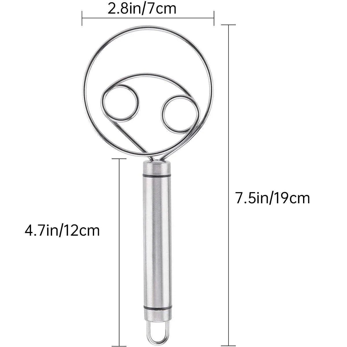 Stainless Steel Double Eye Coil Flour Mixer Household Baking Tool Egg Beate V528-MIXER-823235