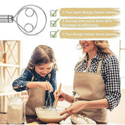 Stainless Steel Double Eye Coil Flour Mixer Household Baking Tool Egg Beate V528-MIXER-823235