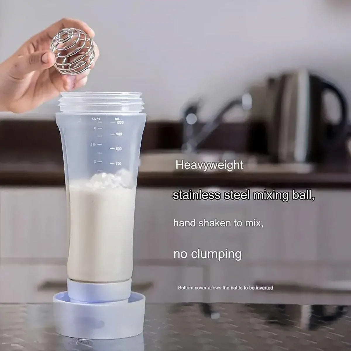 1000ml Hand Crank Batter Dispenser Mixing Jug with Scale for Muffins Pancakes V528-MIXING-BOTTLE-231949