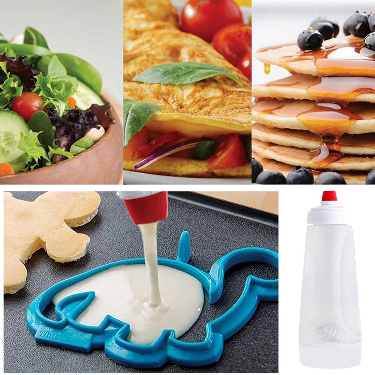 1000ml Hand Crank Batter Dispenser Mixing Jug with Scale for Muffins Pancakes V528-MIXING-BOTTLE-231949