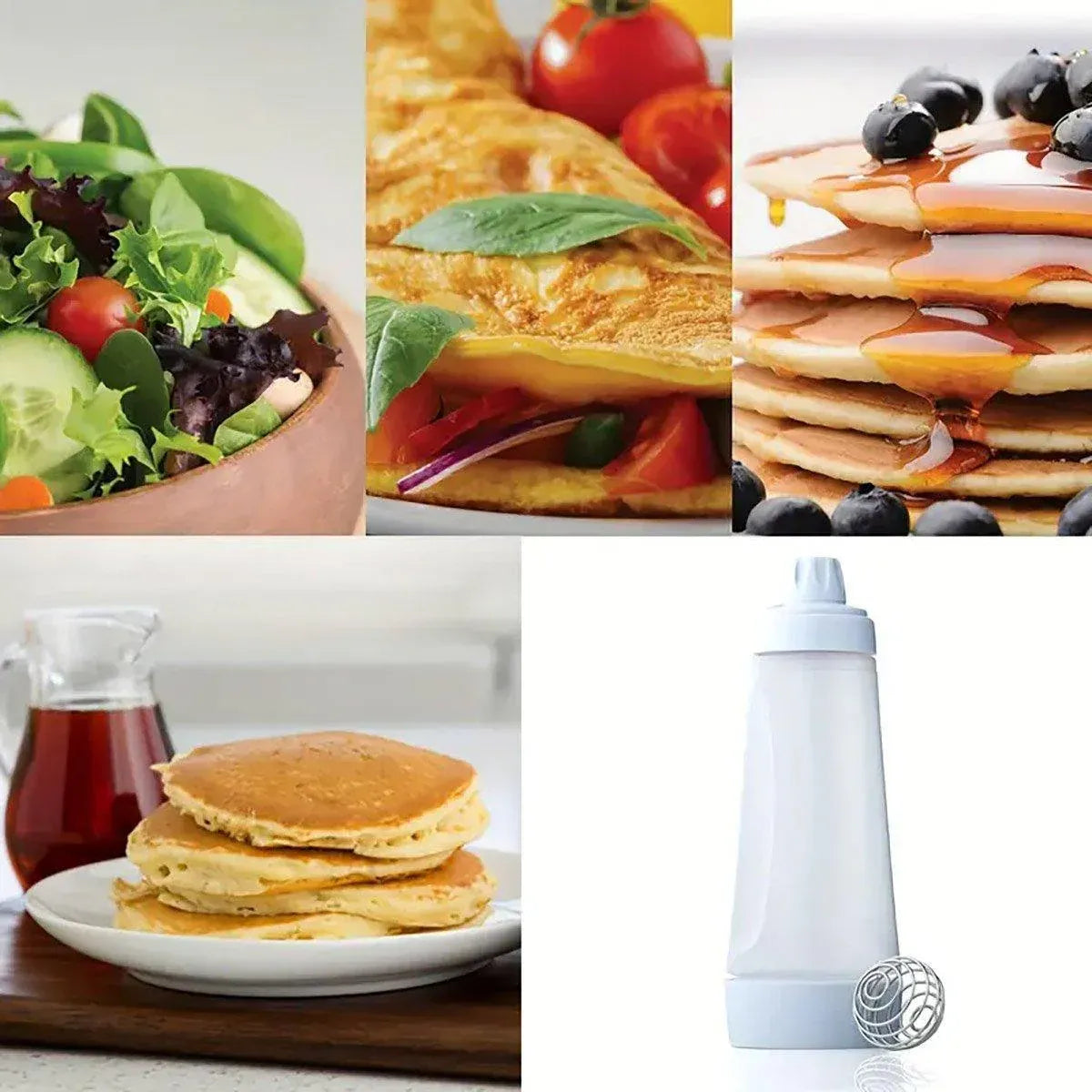 1000ml Hand Crank Batter Dispenser Mixing Jug with Scale for Muffins Pancakes V528-MIXING-BOTTLE-231949