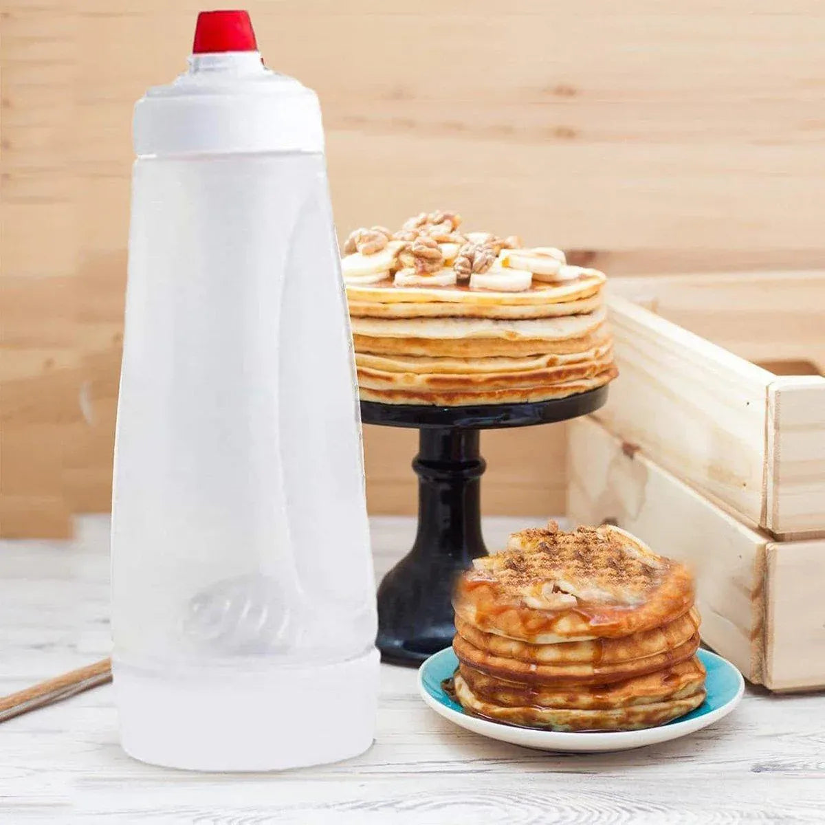 1000ml Hand Crank Batter Dispenser Mixing Jug with Scale for Muffins Pancakes V528-MIXING-BOTTLE-231949