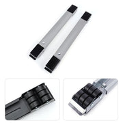 2pcs Adjustable Refrigerator Washing Machine Base Stand Movable Support Shelf - Grooved V528-MOBILE-STAND-DARK-GREY-359300