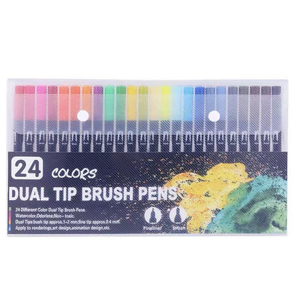 12-120 Watercolor Brush Pen Set Artist Sketch Marker - White-12 Colours V528-MODEL-12COLOURS16491