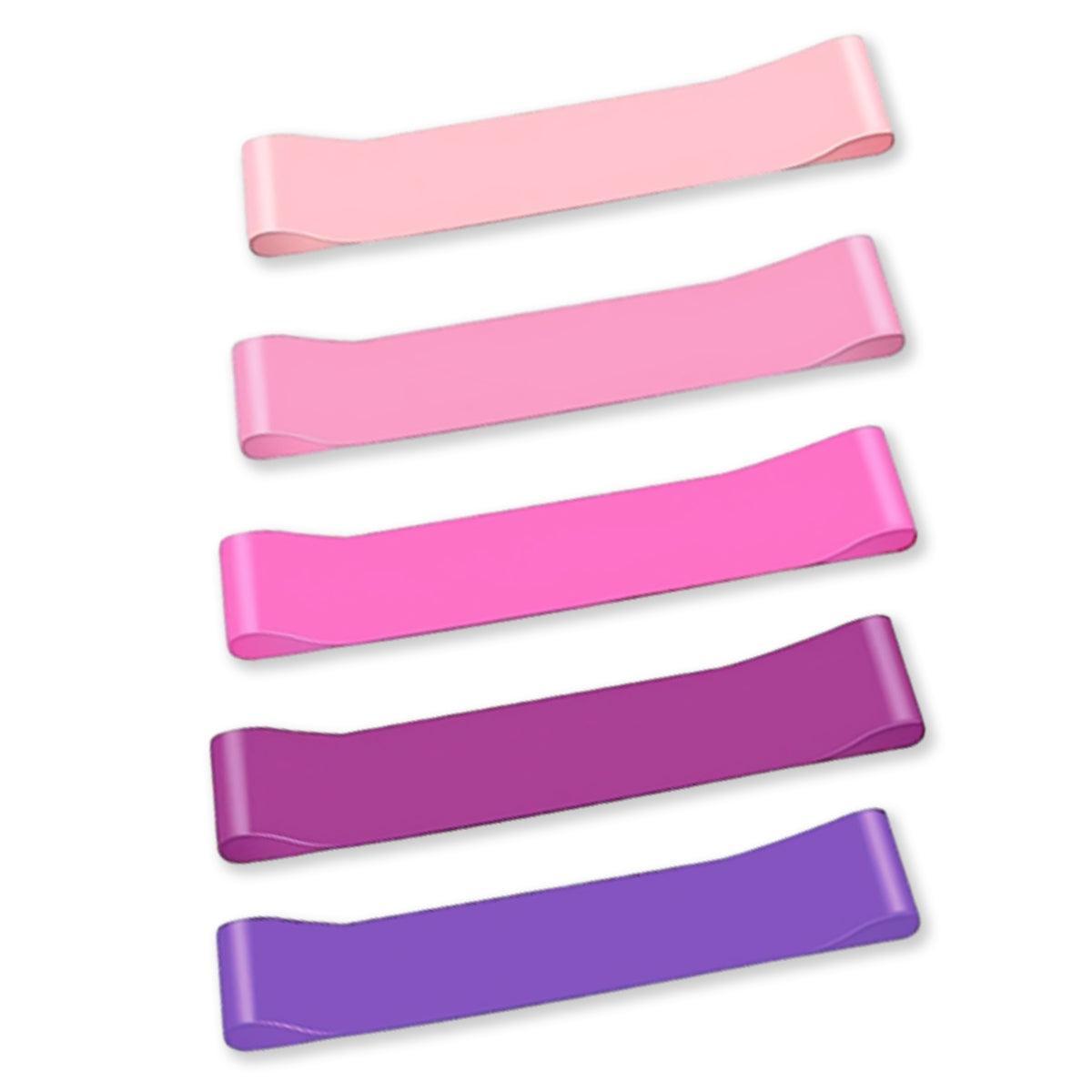 Exercise Resistance Bands Loop Power Strength Training Fitness Yoga Pilates Gym - Dark Pink (600*50*0.7MM) V528-MODEL-DARKPINK-600-50MM-63790