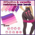 Exercise Resistance Bands Loop Power Strength Training Fitness Yoga Pilates Gym - Rose Red (600*50*0.9MM) V528-MODEL-ROSERED-600-59MM-50428