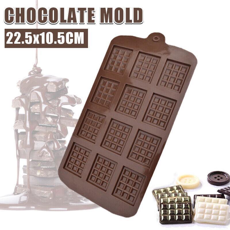 Mini Chocolate Bar Flexible Silicone Mold Candy Chocolate Cake Jelly Mould V528-MOLD-025874