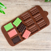 Mini Chocolate Bar Flexible Silicone Mold Candy Chocolate Cake Jelly Mould V528-MOLD-025874