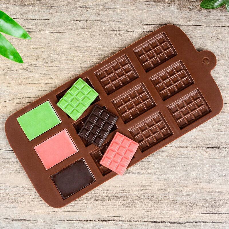 Mini Chocolate Bar Flexible Silicone Mold Candy Chocolate Cake Jelly Mould V528-MOLD-025874