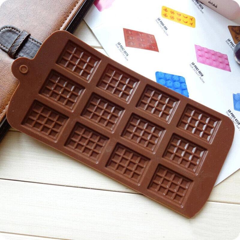 Mini Chocolate Bar Flexible Silicone Mold Candy Chocolate Cake Jelly Mould V528-MOLD-025874