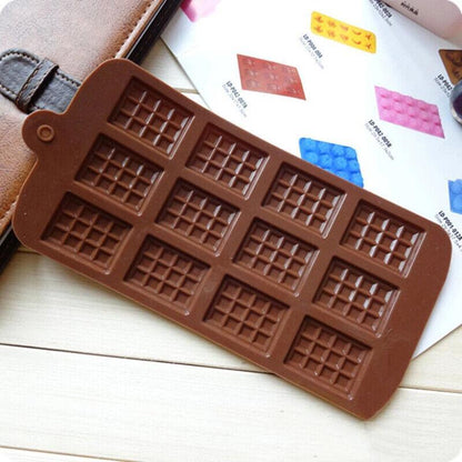 Mini Chocolate Bar Flexible Silicone Mold Candy Chocolate Cake Jelly Mould V528-MOLD-025874