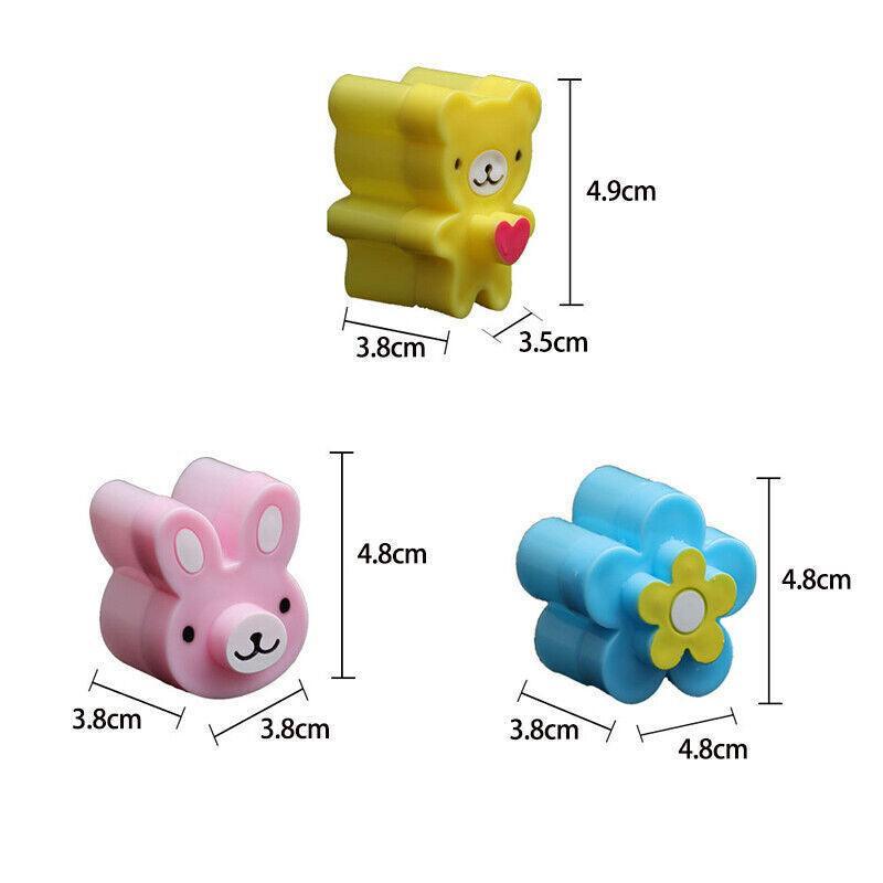 3PCS Sandwich Cutter Set Rabbit Bear Flower Bread Mold for Bento Lunch Cake Cookies V528-MOLD-42561