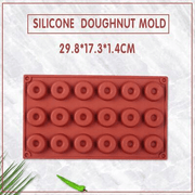 18 Cavity Mini Donut Doughnut Chocolate Pan Tray Silicone Mold Baking Cake Mould V528-MOLD-98574