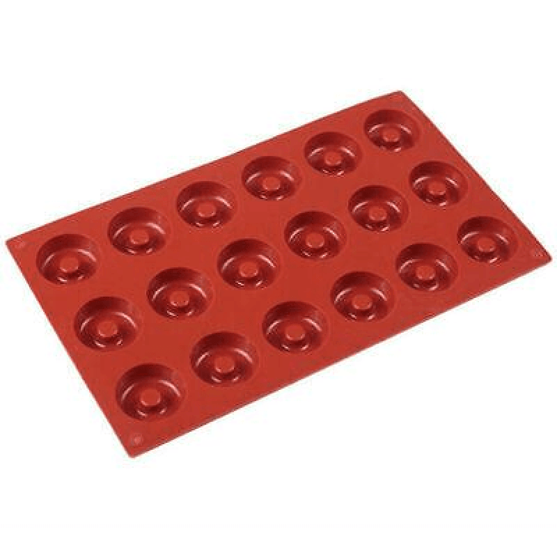 18 Cavity Mini Donut Doughnut Chocolate Pan Tray Silicone Mold Baking Cake Mould V528-MOLD-98574
