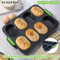 Silicone Cake Mould Oval 8 Compartment Non Stick Baking Pan Kitchen Tools Set V528-MOLD-GREY-6-158768