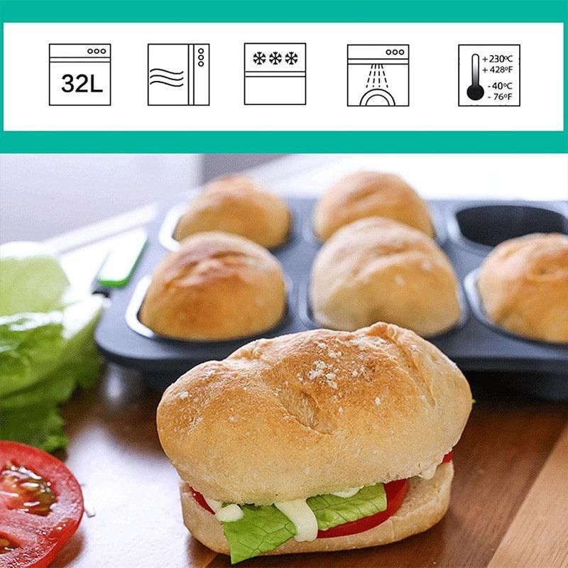Silicone Cake Mould Oval 8 Compartment Non Stick Baking Pan Kitchen Tools Set V528-MOLD-GREY-6-158768
