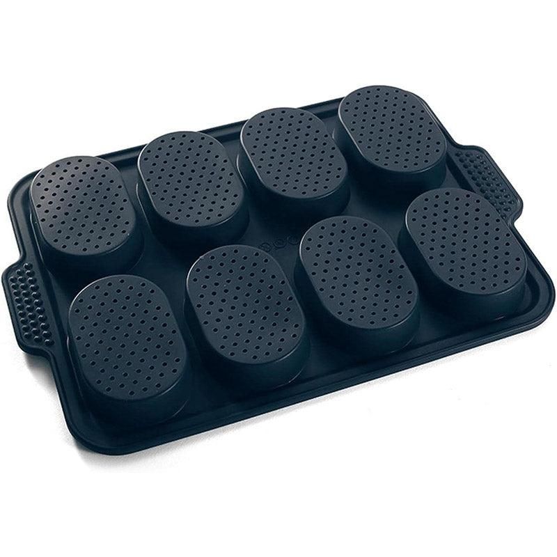 Silicone Cake Mould Oval 8 Compartment Non Stick Baking Pan Kitchen Tools Set V528-MOLD-GREY-6-158768