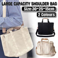 Stylish Multifunctional Mummy Bag Canvas Shoulder Crossbody Handheld Tote Bag - Black V528-MOMMY-BAG-BLACK-955569