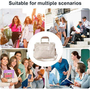 Stylish Multifunctional Mummy Bag Canvas Shoulder Crossbody Handheld Tote Bag - Black V528-MOMMY-BAG-BLACK-955569