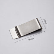 Clip Note Business Card Holder Stainless Steel Mens Wallet Metal - Silver V528-MONEYCLIP-SILVER-2PCS-348854