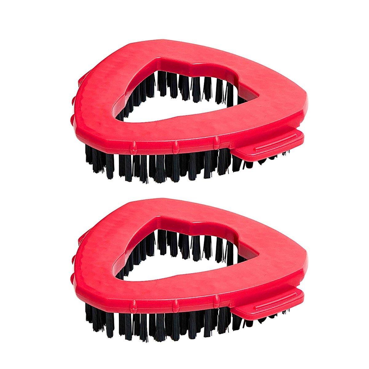 2PCS Triangle Rotating Mop Head Replacement Floor Brush Universal Cleaning Mop V528-MOP-HEAD-2PCS-RED-840578