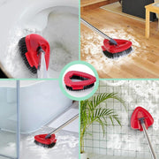 2PCS Triangle Rotating Mop Head Replacement Floor Brush Universal Cleaning Mop V528-MOP-HEAD-2PCS-RED-840578