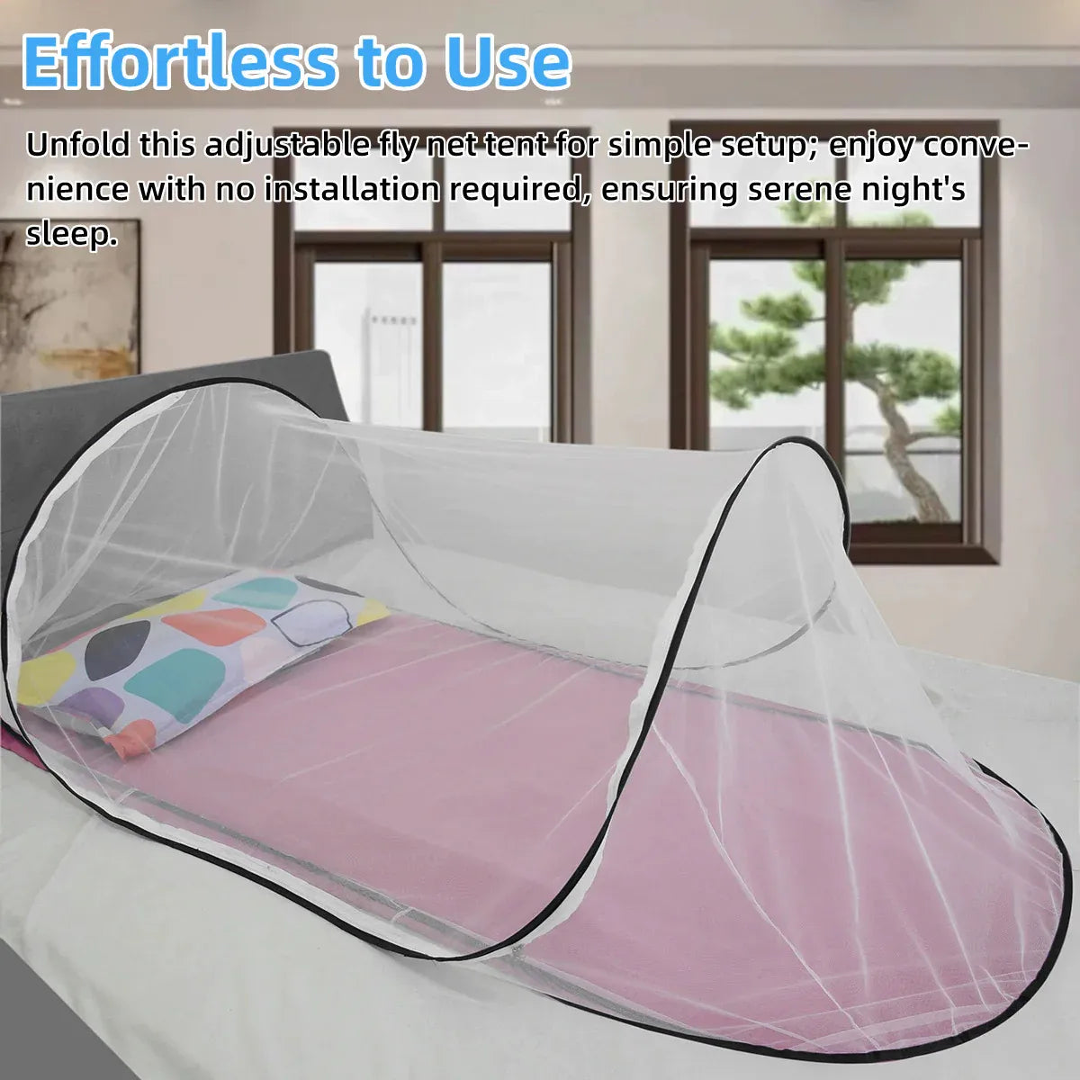 Portable Foldable Mosquito Net Pop-Up Travel Tent for Indoor Outdoor Use V528-MOSQUITO-BLACK-860161