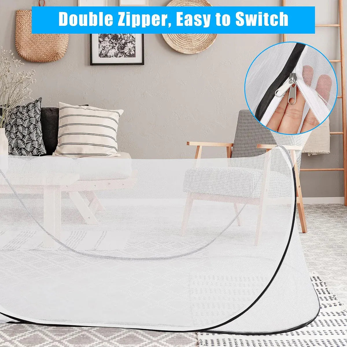 Portable Foldable Mosquito Net Pop-Up Travel Tent for Indoor Outdoor Use V528-MOSQUITO-BLACK-860161