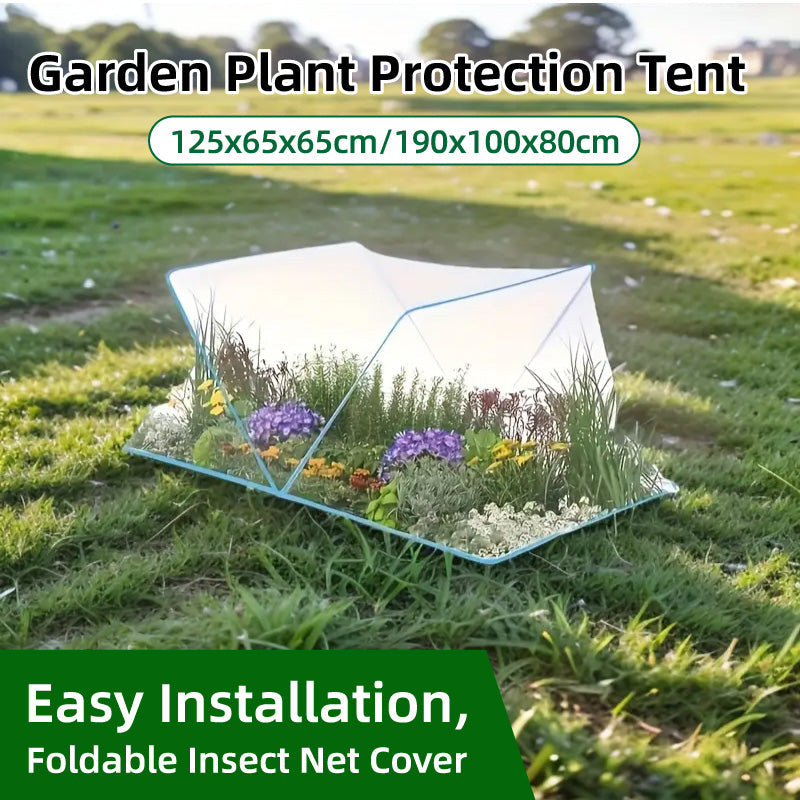 1pc Garden Plant Protector Cover White Fiberglass Net for Lawn Flower Care Use - 125x65x65cm V528-MOSQUITO-NET-125-65-185006
