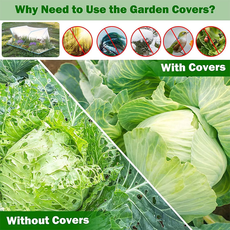 1pc Garden Plant Protector Cover White Fiberglass Net for Lawn Flower Care Use - 125x65x65cm V528-MOSQUITO-NET-125-65-185006