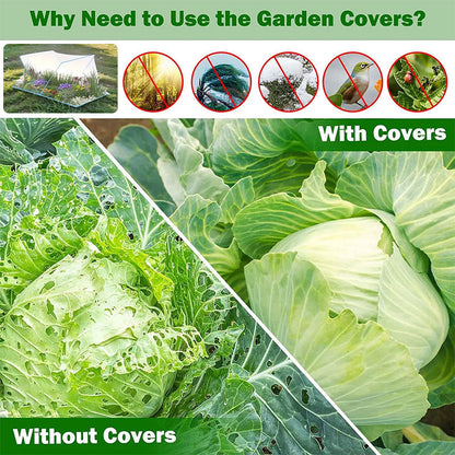 1pc Garden Plant Protector Cover White Fiberglass Net for Lawn Flower Care Use - 125x65x65cm V528-MOSQUITO-NET-125-65-185006