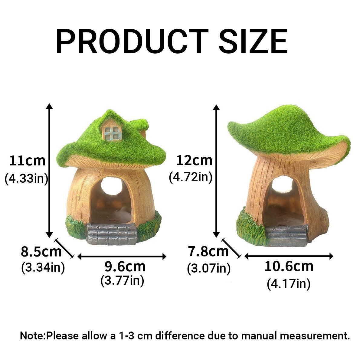 Aquarium Moss Mushroom House Aquascape Crafts Fish Shrimp Hiding Decoration - House With Window V528-MOSS-WINDOW-HOUSE-281100