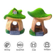 Aquarium Moss Mushroom House Aquascape Crafts Fish Shrimp Hiding Decoration - House With Window V528-MOSS-WINDOW-HOUSE-281100