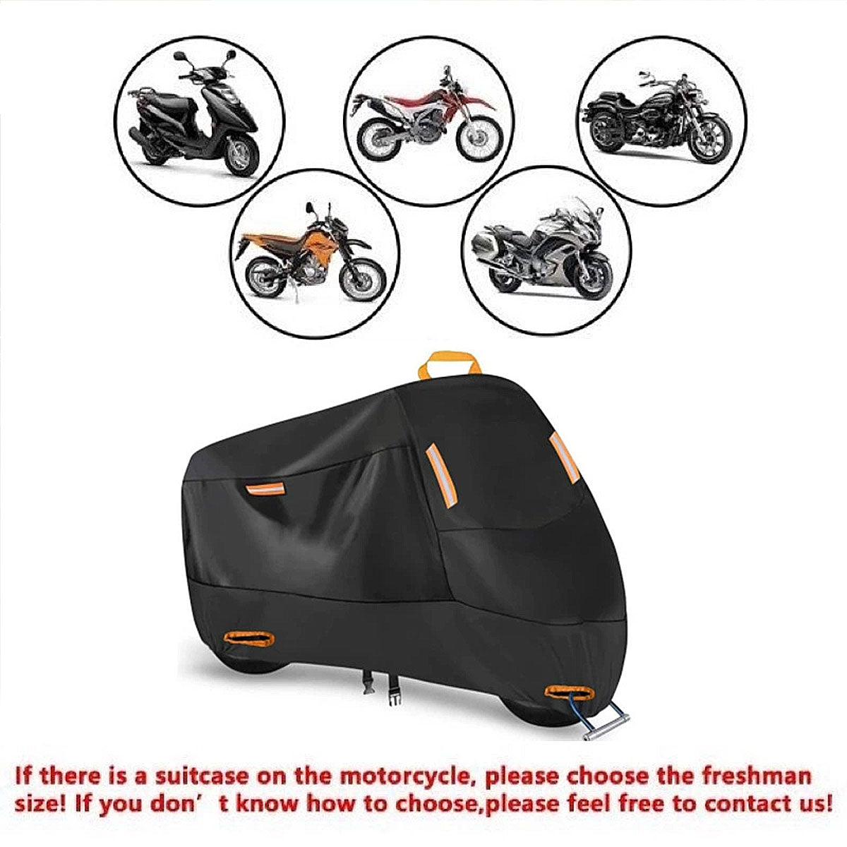 Motorcycle Cover Universal Waterproof Dustproof Bike Cover Outdoor Protection - L V528-MOTORCYCLE-COVER-L-673893