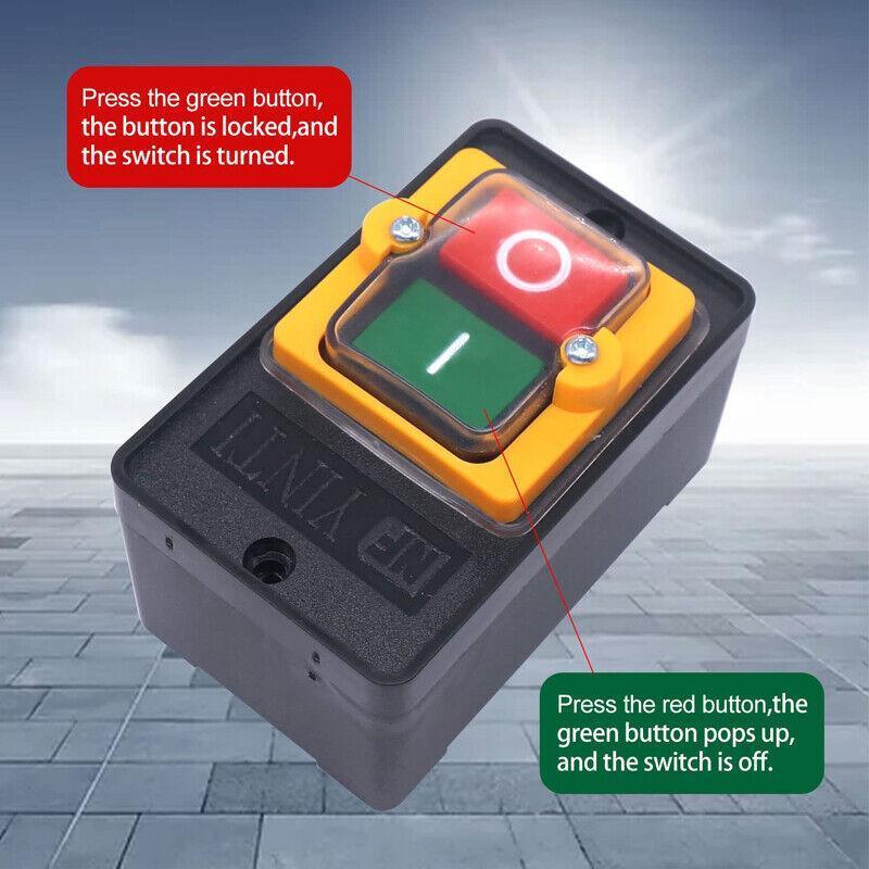 Motor Drill Switch Push Button For 10A 380V Kao-5 On/Off Water Proof Machine V528-MOTORDRILL-462169