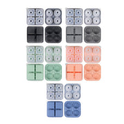 2PCS Silicone Ice Cube Tray Round and Square Ice Ball Maker for Whiskey Cocktails - Blue V528-MOULD-BLUE-390671