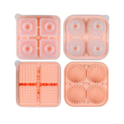 2PCS Silicone Ice Cube Tray Round and Square Ice Ball Maker for Whiskey Cocktails - Blue V528-MOULD-BLUE-390671