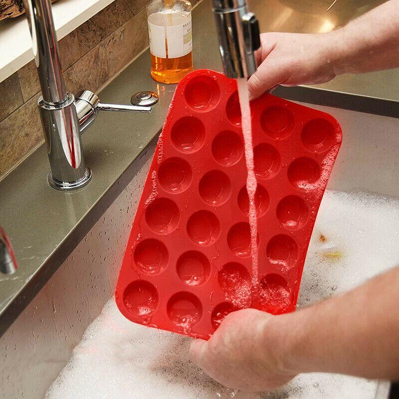 24 Cavity Pan Tray Silicone Mini Cupcake Cookie Baking Mold Au - Orange V528-MOULD-ORANGE-95443