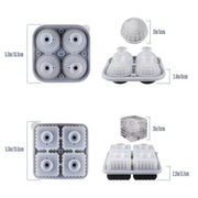 2PCS Silicone Ice Cube Tray Round and Square Ice Ball Maker for Whiskey Cocktails - Pink V528-MOULD-PINK-392531