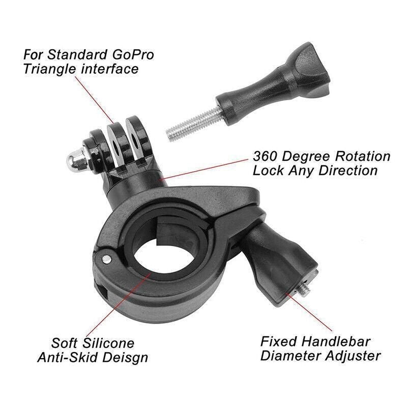 Handlebar Mount Holder Clamp For Gopro Hero 9 8 7 6 5 Bicycle Bike Motorcycle V528-MOUNTHOLDER-761938
