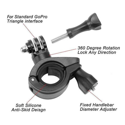 Handlebar Mount Holder Clamp For Gopro Hero 9 8 7 6 5 Bicycle Bike Motorcycle V528-MOUNTHOLDER-761938