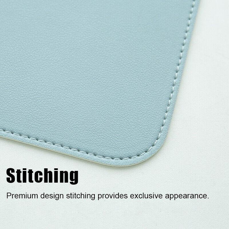 Leather Mouse Pad 30x25.5cm Waterproof Gaming Desk Mat Anti Slip Rubber Mousepad - Grey V528-MOUSE-LIGHTGREY-82570112