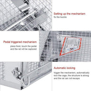 Humane Rat Trap Cage Live 1 Door Animal Catch Pest Rodent Mouse Bait Control Box V528-MOUSETRAP-1PC-862458